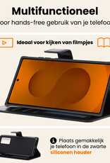 Nomfy Nomfy Samsung Galaxy S25 Ultra Hoesje Bookcase Met Screenprotector - Zwart