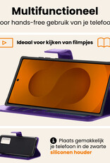 Nomfy Nomfy Samsung Galaxy S25 Ultra Hoesje Bookcase Met 2x Screenprotector - Paars