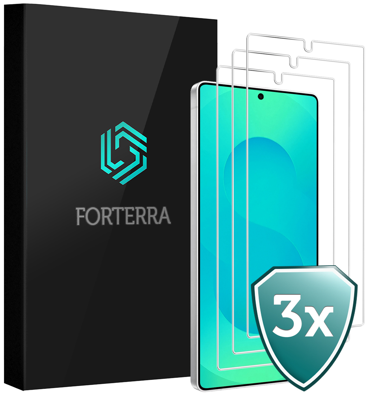 Forterra Forterra Samsung Galaxy S25 Ultra Screenprotector Glas - 3 PACK