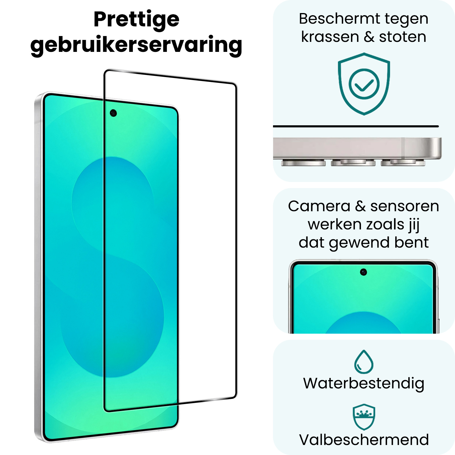 Forterra Forterra Samsung Galaxy S25 Ultra Screenprotector Glas Full Cover - 3 PACK