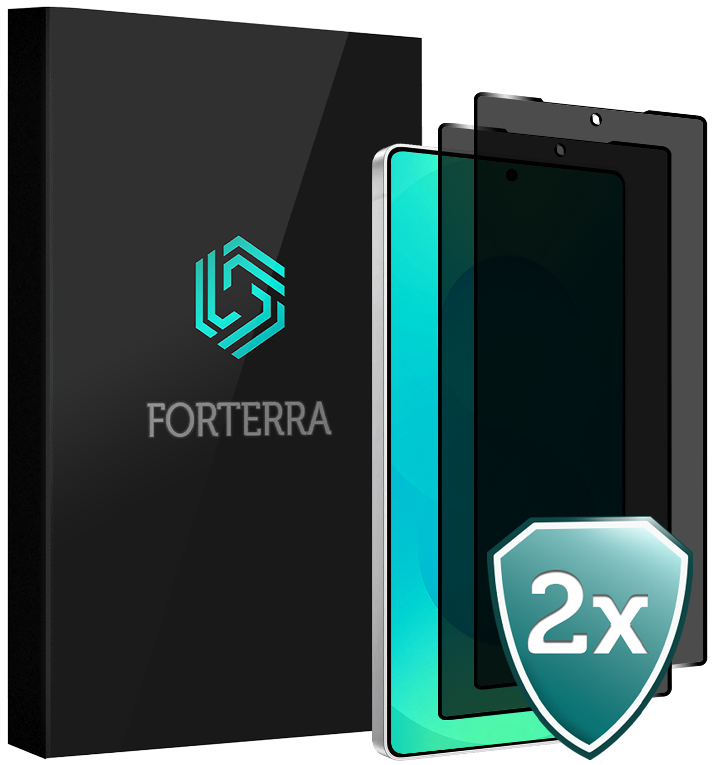 Forterra Forterra Samsung Galaxy S25 Ultra Screenprotector Glas Privacy - 2 PACK