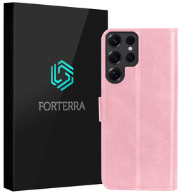 Forterra Forterra Samsung Galaxy S25 Ultra Hoesje Bookcase - Lichtroze