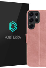 Forterra Forterra Samsung Galaxy S25 Ultra Hoesje Bookcase - Rose Goud