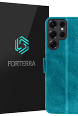 Forterra Forterra Samsung Galaxy S25 Ultra Hoesje Bookcase - Turquoise