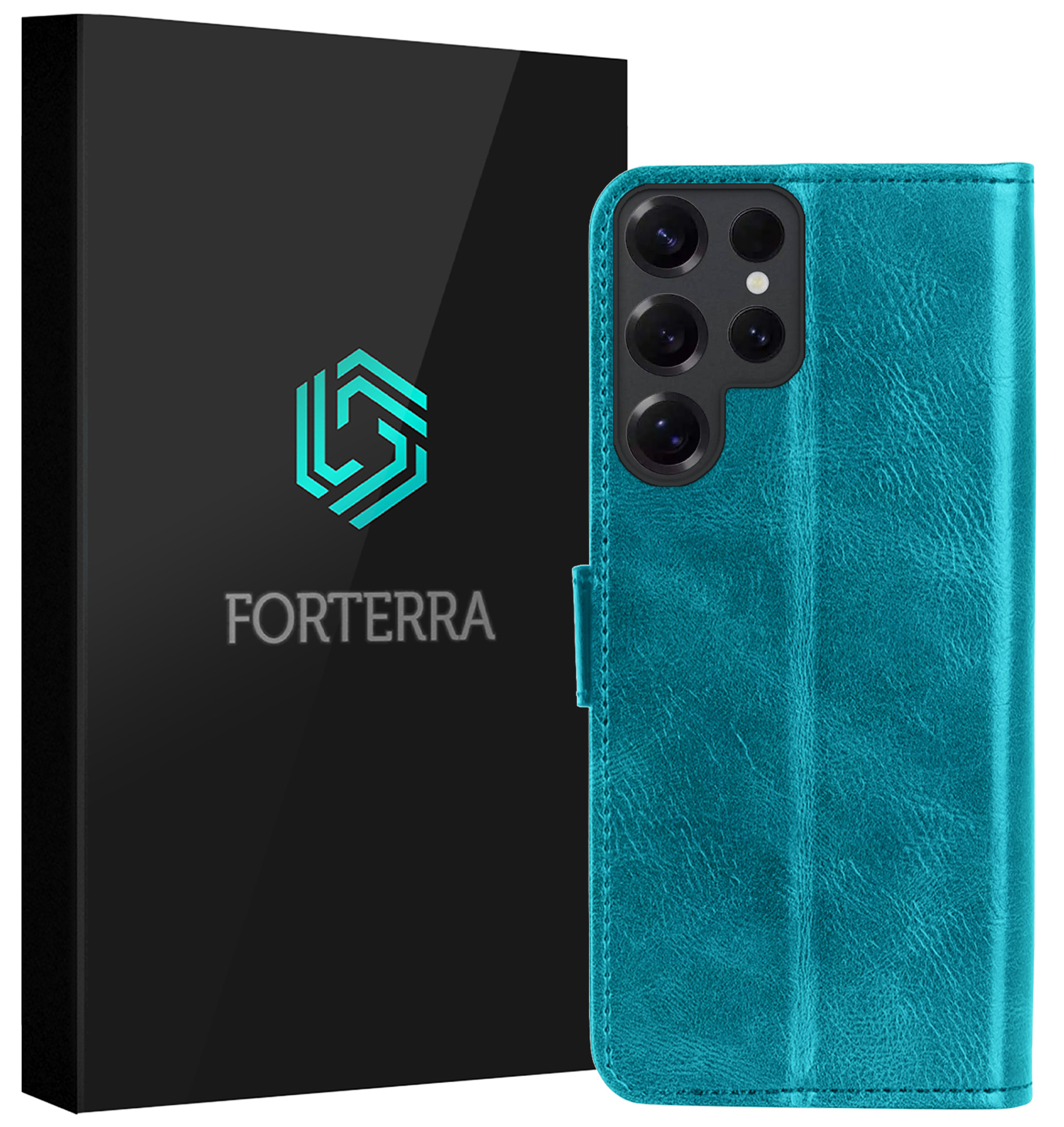 Forterra Forterra Samsung Galaxy S25 Ultra Hoesje Bookcase - Turquoise