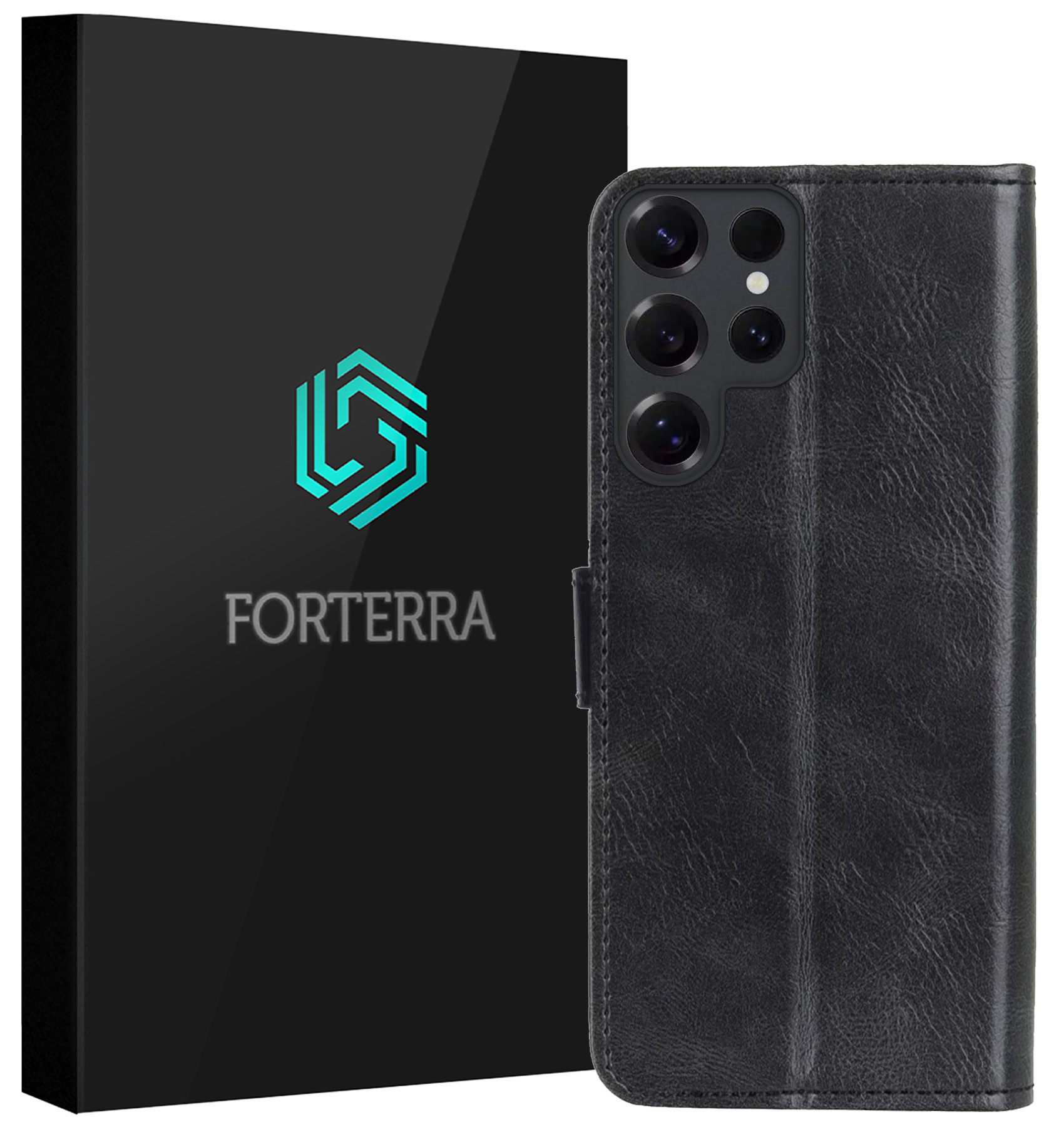 Forterra Forterra Samsung Galaxy S25 Ultra Hoesje Bookcase - Zwart