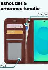 Forterra Forterra Samsung Galaxy S25 Ultra Hoesje Bookcase Met Screenprotector - Bruin