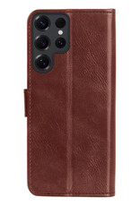 Forterra Forterra Samsung Galaxy S25 Ultra Hoesje Bookcase Met Screenprotector - Bruin