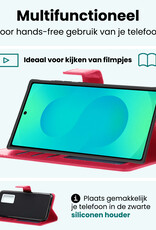 Forterra Forterra Samsung Galaxy S25 Ultra Hoesje Bookcase Met Screenprotector - Donkerroze