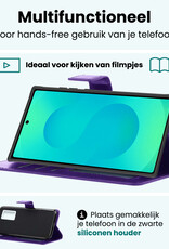 Forterra Forterra Samsung Galaxy S25 Ultra Hoesje Bookcase Met Screenprotector - Paars