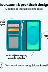 Forterra Forterra Samsung Galaxy S25 Ultra Hoesje Bookcase Met Screenprotector - Turquoise