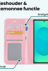 Forterra Forterra Samsung Galaxy S25 Ultra Hoesje Bookcase Met 2x Screenprotector - Lichtroze