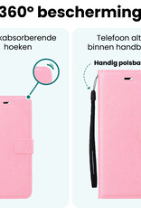Forterra Forterra Samsung Galaxy S25 Ultra Hoesje Bookcase Met 2x Screenprotector - Lichtroze