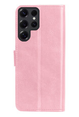 Forterra Forterra Samsung Galaxy S25 Ultra Hoesje Bookcase Met 2x Screenprotector - Lichtroze