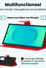 Forterra Forterra Samsung Galaxy S25 Ultra Hoesje Bookcase Met 2x Screenprotector - Rood