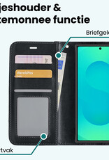 Forterra Forterra Samsung Galaxy S25 Ultra Hoesje Bookcase Met 2x Screenprotector - Zwart