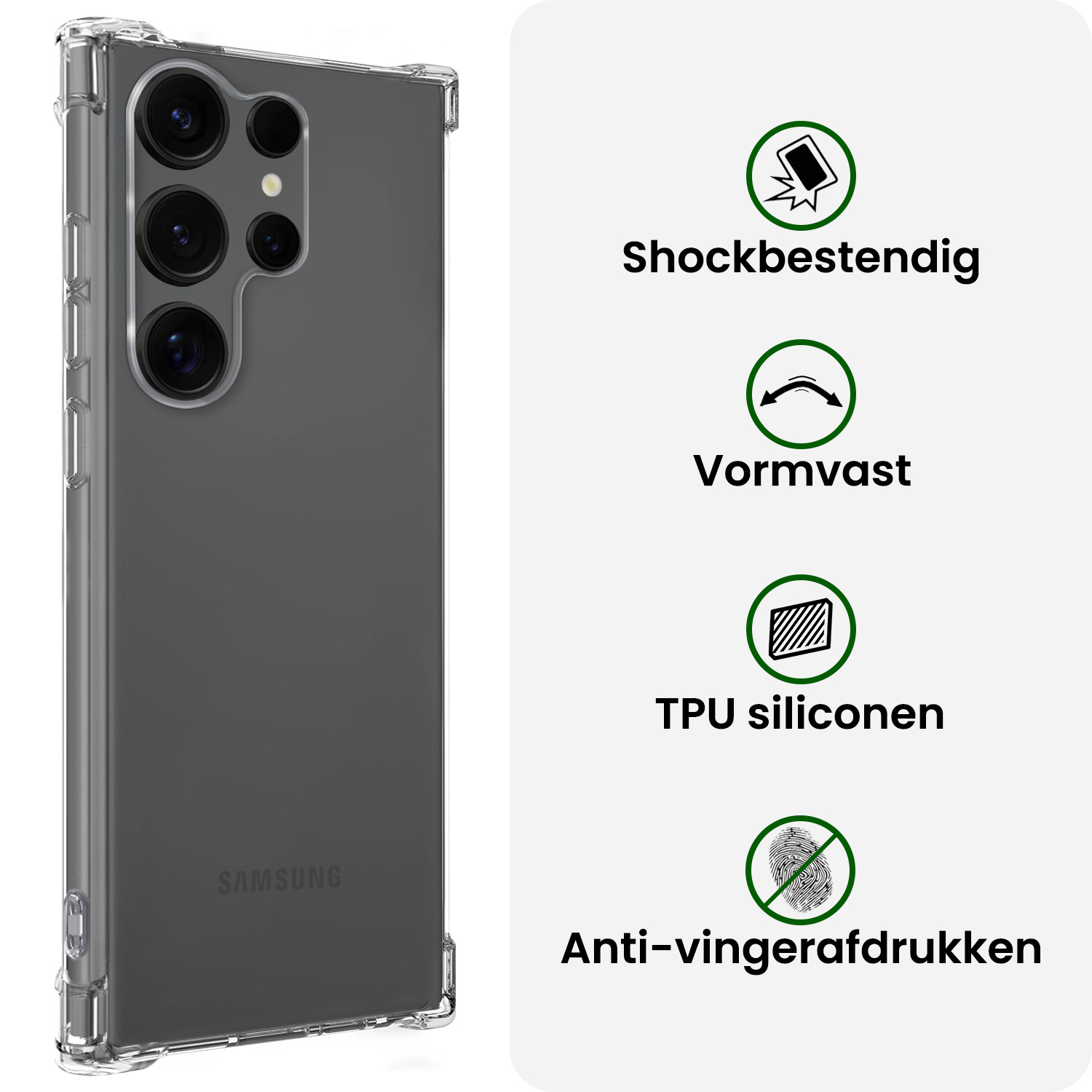 BASEY. BASEY. Samsung Galaxy S25 Ultra Hoesje Shockproof - Transparant