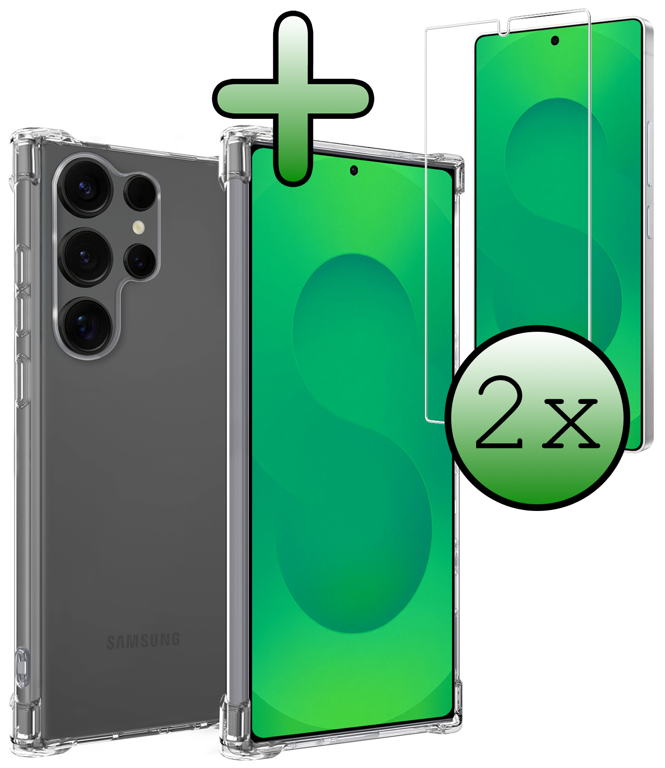 BASEY. BASEY. Samsung Galaxy S25 Ultra Hoesje Shockproof Met 2x Screenprotector