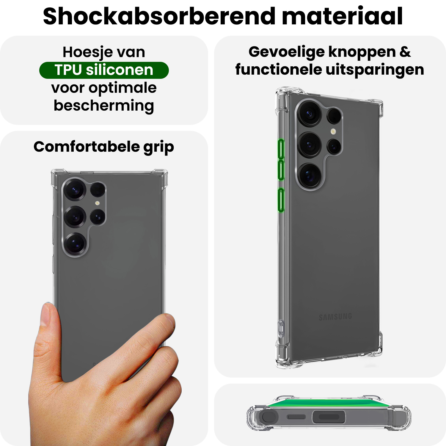 BASEY. BASEY. Samsung Galaxy S25 Ultra Hoesje Shockproof Met 2x Screenprotector