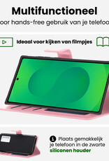 BASEY. BASEY. Samsung Galaxy S25 Ultra Hoesje Bookcase Met Screenprotector - Lichtroze