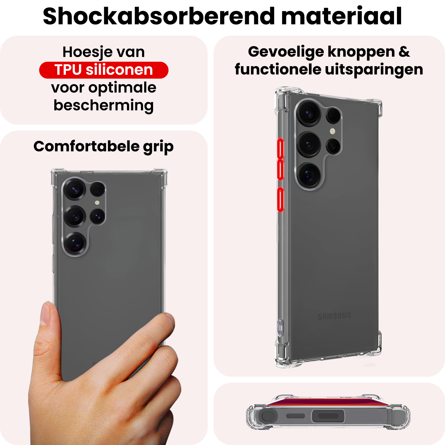 NoXx NoXx Samsung Galaxy S25 Ultra Hoesje Shockproof Met Screenprotector