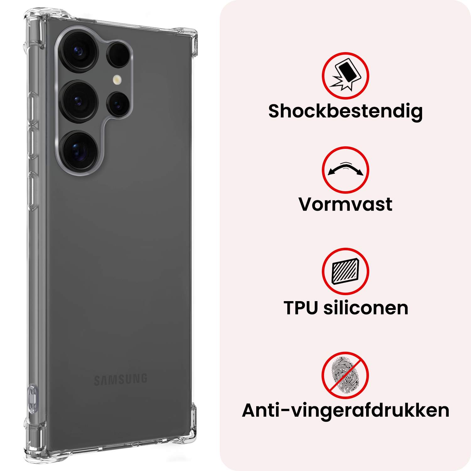 NoXx NoXx Samsung Galaxy S25 Ultra Hoesje Shockproof Met 2x Screenprotector