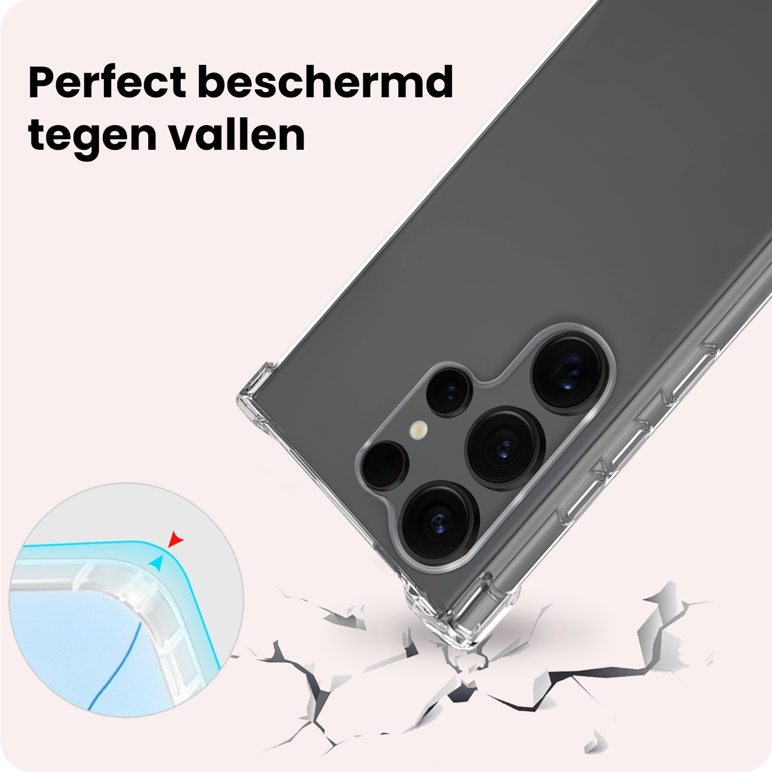 NoXx NoXx Samsung Galaxy S25 Ultra Hoesje Shockproof Met 2x Screenprotector