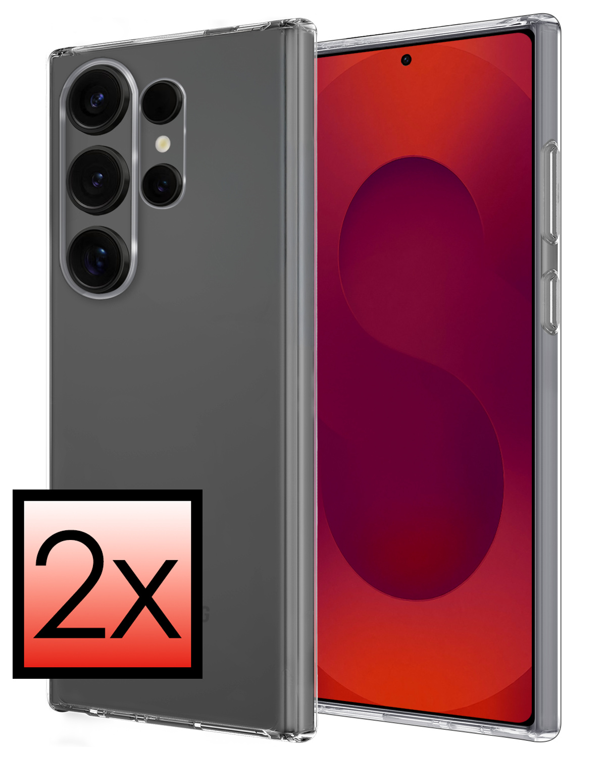 NoXx NoXx Samsung Galaxy S25 Ultra Hoesje Siliconen - Transparant - 2 PACK