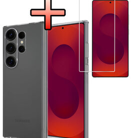 NoXx NoXx Samsung Galaxy S25 Ultra Hoesje Siliconen Met Screenprotector - Transparant