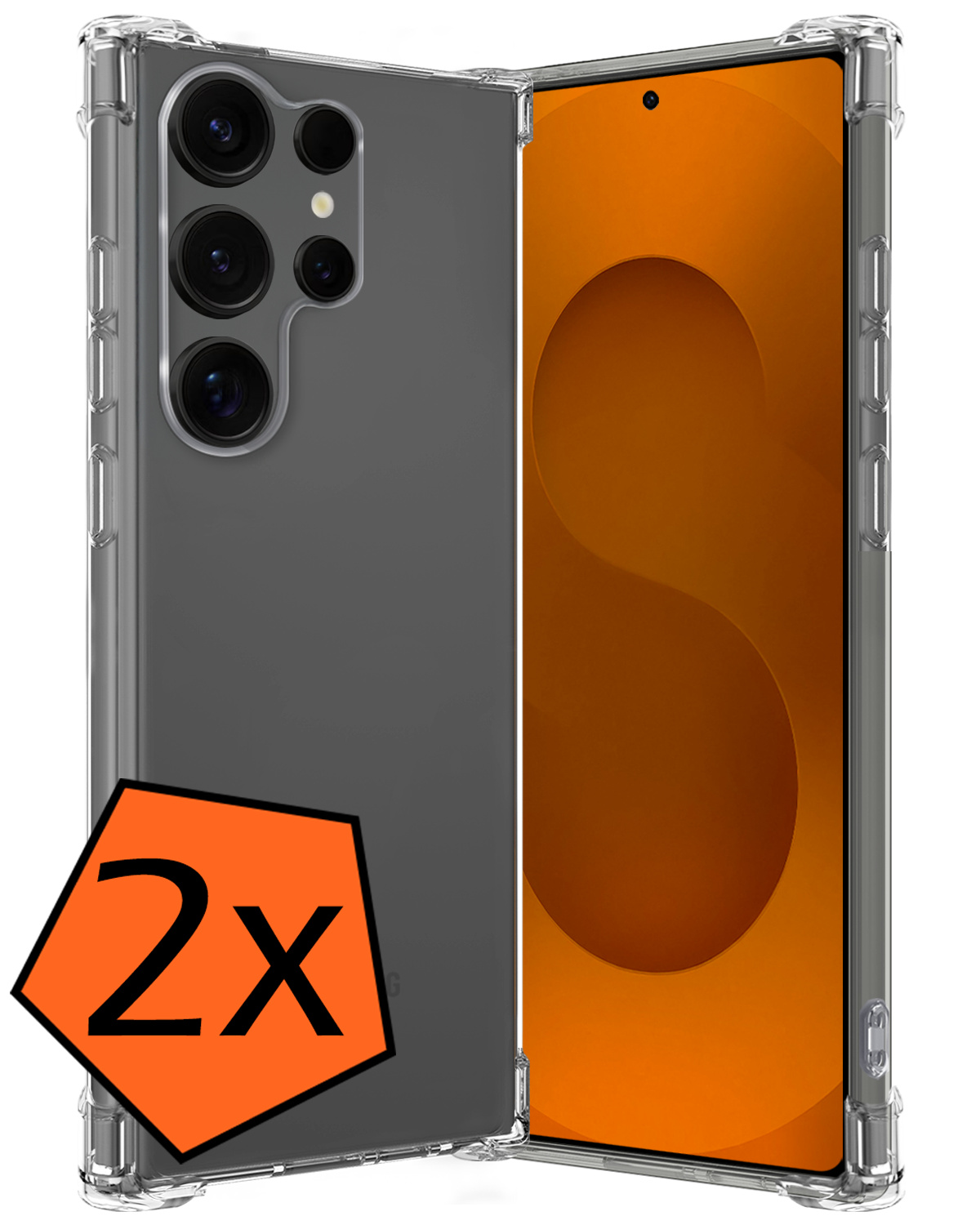 Nomfy Nomfy Samsung Galaxy S25 Ultra Hoesje Shockproof - Transparant - 2 PACK