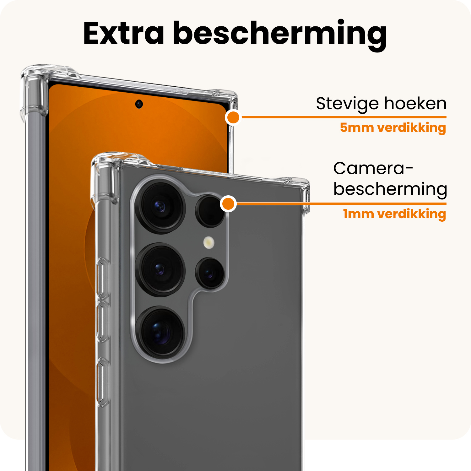 Nomfy Nomfy Samsung Galaxy S25 Ultra Hoesje Shockproof Met Screenprotector