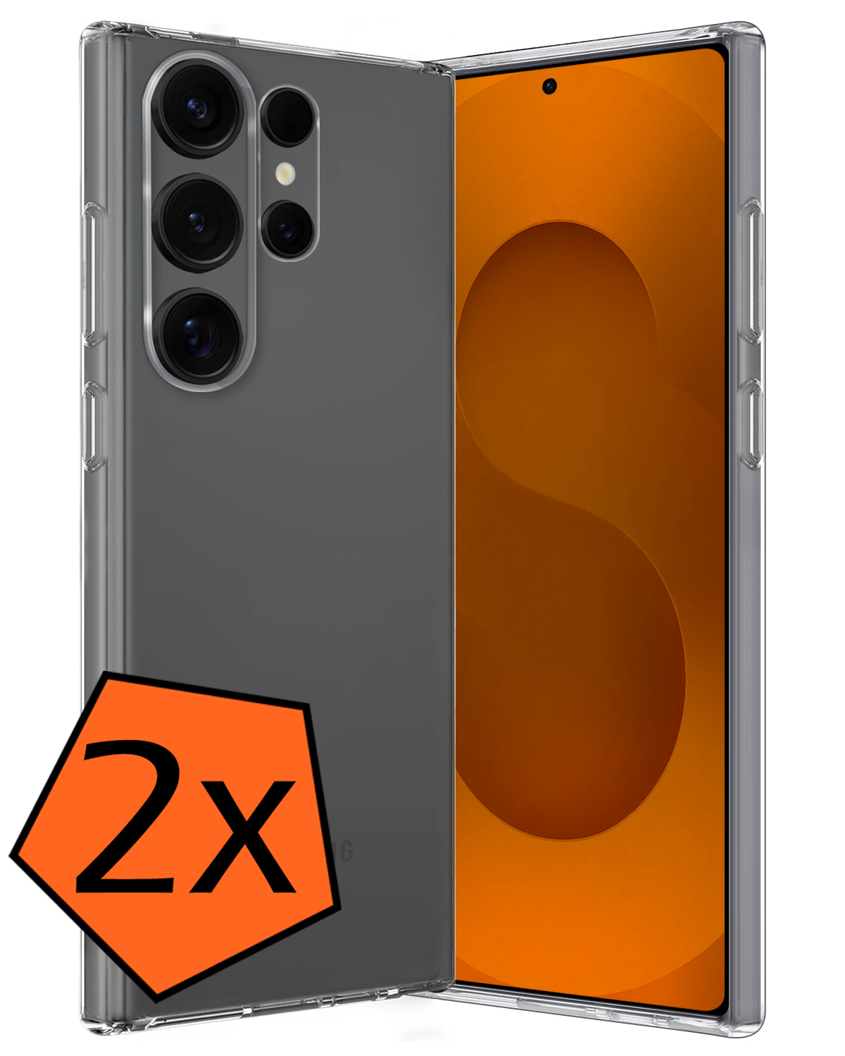 Nomfy Nomfy Samsung Galaxy S25 Ultra Hoesje Siliconen - Transparant - 2 PACK