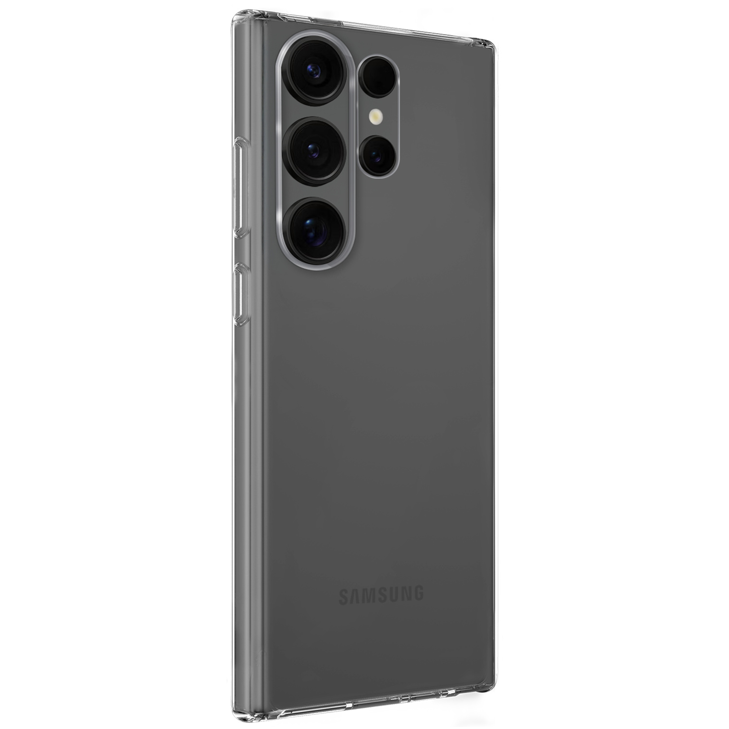 Nomfy Nomfy Samsung Galaxy S25 Ultra Hoesje Siliconen Met 2x Screenprotector - Transparant