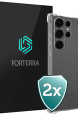 Forterra Forterra Samsung Galaxy S25 Ultra Hoesje Shockproof - Transparant - 2 PACK