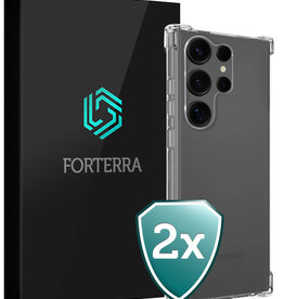 Forterra Forterra Samsung Galaxy S25 Ultra Hoesje Shockproof - Transparant - 2 PACK
