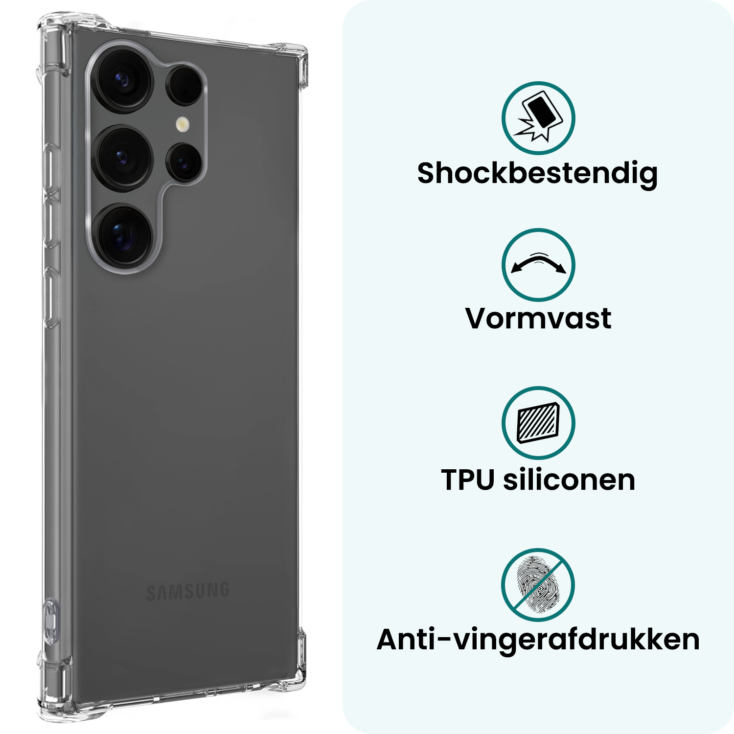Forterra Forterra Samsung Galaxy S25 Ultra Hoesje Shockproof Met 2x Screenprotector