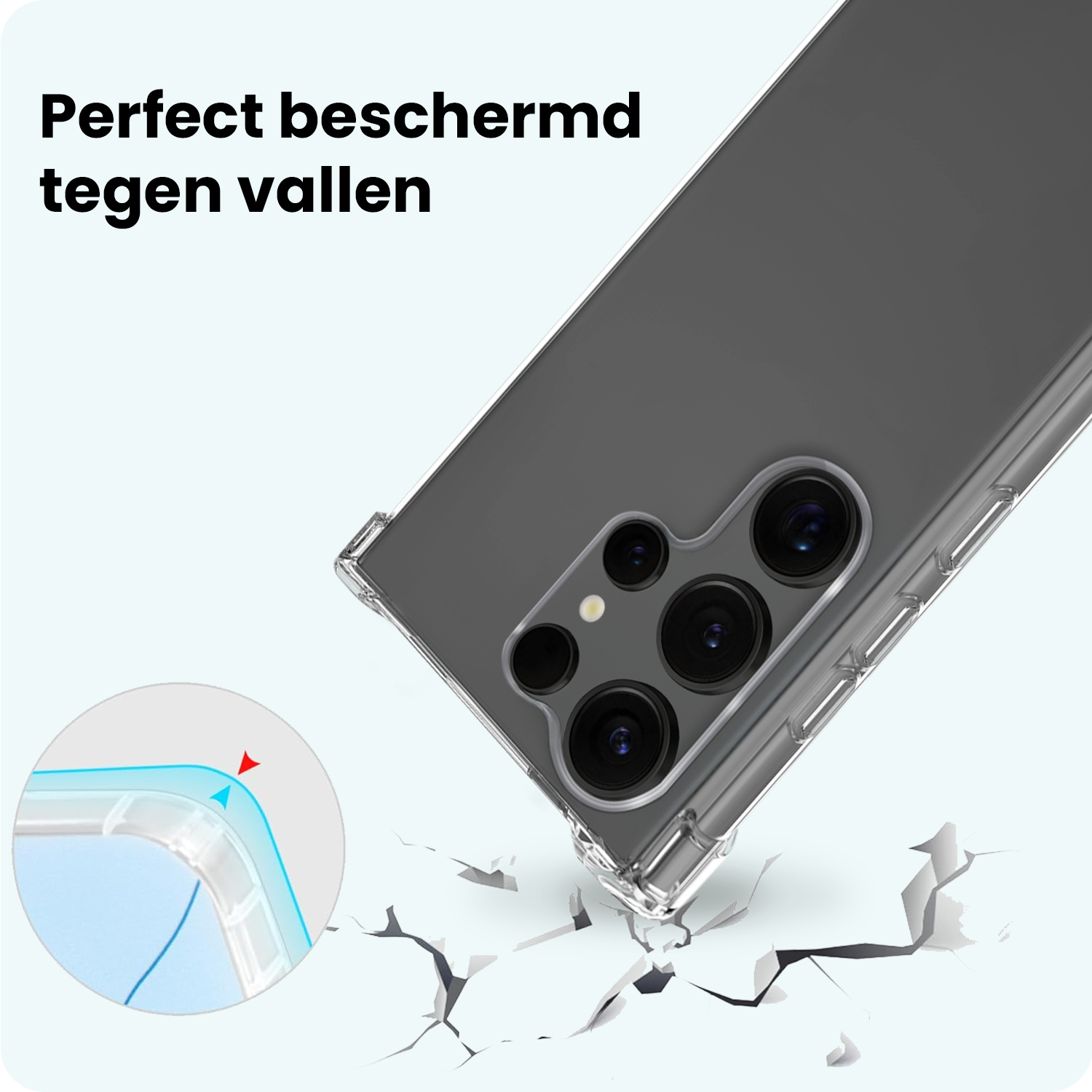 Forterra Forterra Samsung Galaxy S25 Ultra Hoesje Shockproof Met 2x Screenprotector