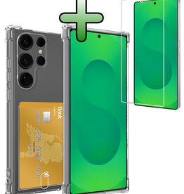 BASEY. BASEY. Samsung Galaxy S25 Ultra Hoesje Pashouder Met Screenprotector