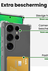 BASEY. BASEY. Samsung Galaxy S25 Ultra Hoesje Pashouder Met Screenprotector