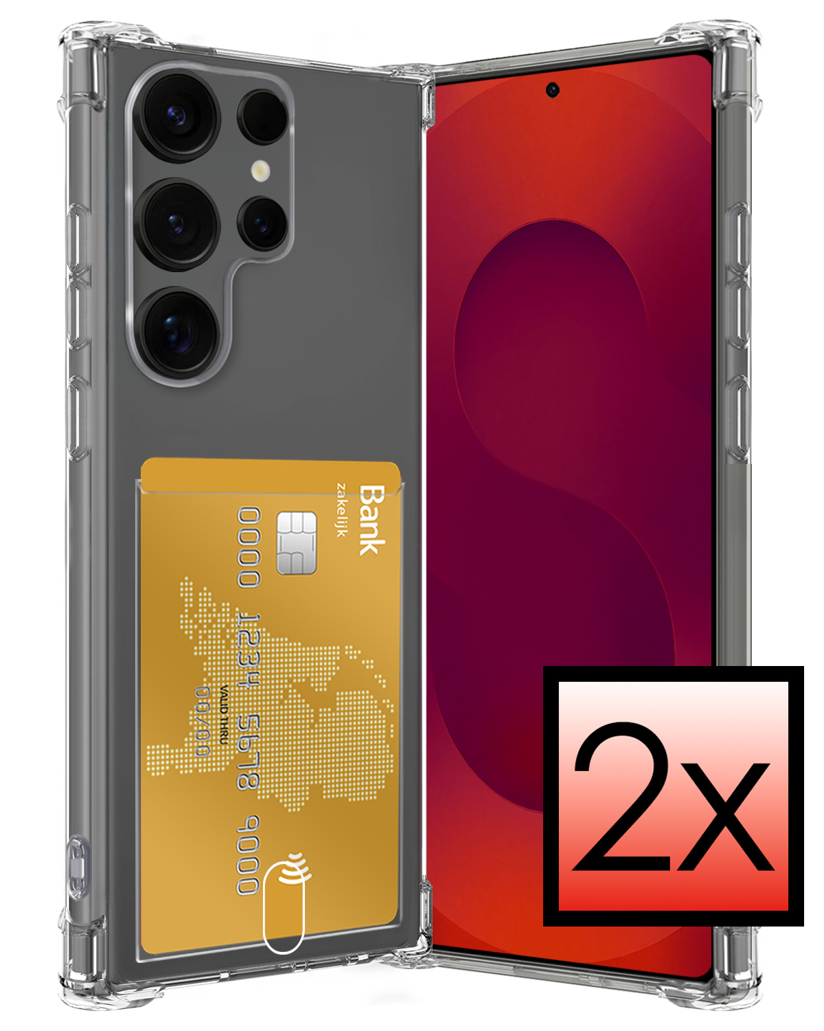 NoXx NoXx Samsung Galaxy S25 Ultra Hoesje Pashouder - 2 PACK