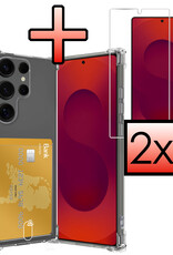 NoXx NoXx Samsung Galaxy S25 Ultra Hoesje Pashouder Met 2x Screenprotector