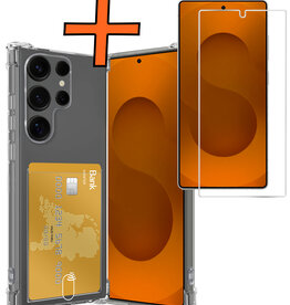 Nomfy Nomfy Samsung Galaxy S25 Ultra Hoesje Pashouder Met Screenprotector