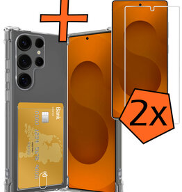 Nomfy Nomfy Samsung Galaxy S25 Ultra Hoesje Pashouder Met 2x Screenprotector