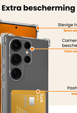 Nomfy Nomfy Samsung Galaxy S25 Ultra Hoesje Pashouder Met 2x Screenprotector