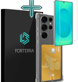 Forterra Forterra Samsung Galaxy S25 Ultra Hoesje Pashouder Met Screenprotector