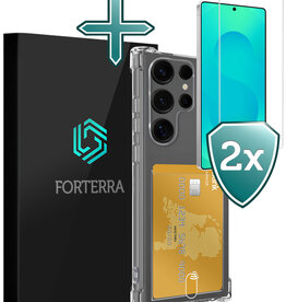 Forterra Forterra Samsung Galaxy S25 Ultra Hoesje Pashouder Met 2x Screenprotector