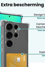 Forterra Forterra Samsung Galaxy S25 Ultra Hoesje Pashouder Met 2x Screenprotector