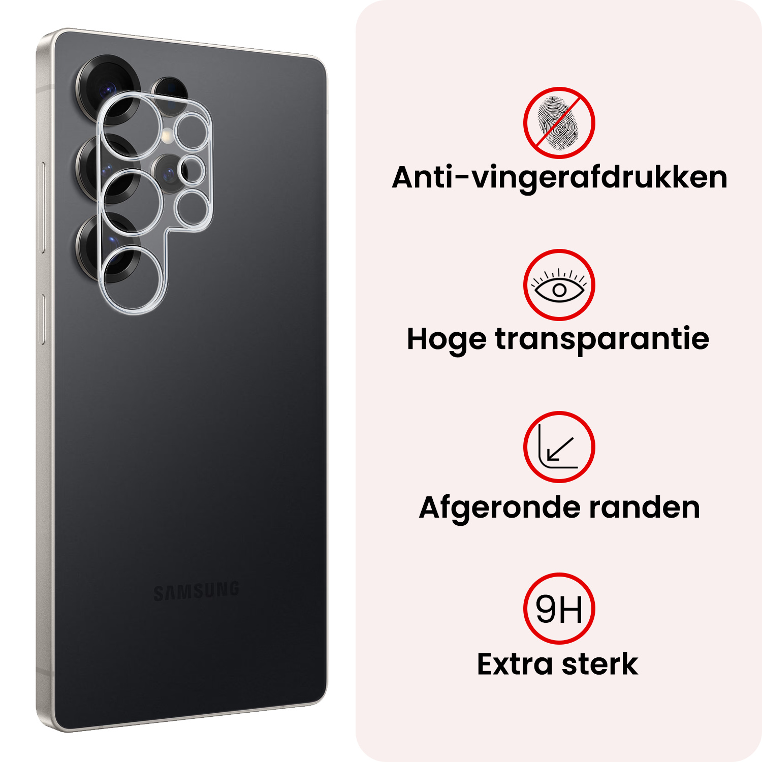 NoXx NoXx Samsung Galaxy S25 Ultra Camera Screenprotector - 2 PACK