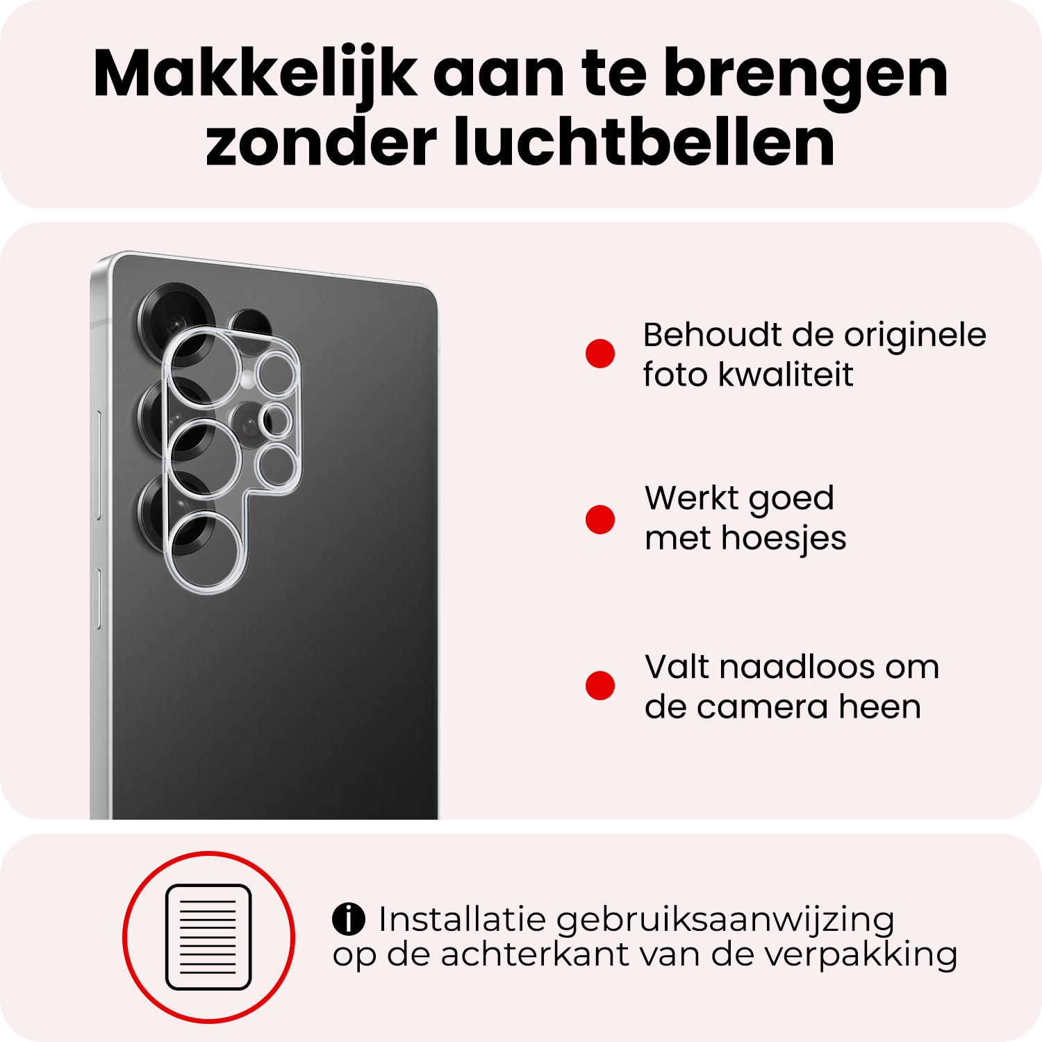 NoXx NoXx Samsung Galaxy S25 Ultra Camera Screenprotector - 2 PACK