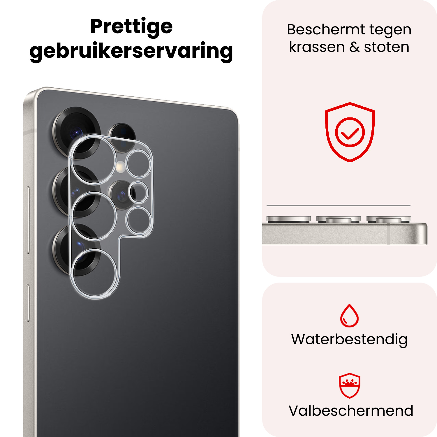 NoXx NoXx Samsung Galaxy S25 Ultra Camera Screenprotector - 2 PACK